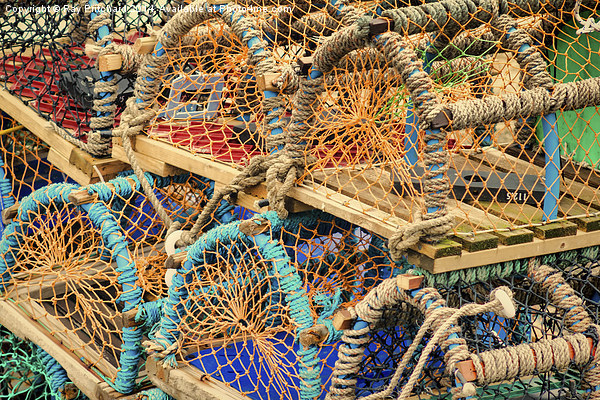 Lobster Pots Picture Board by Ray Pritchard