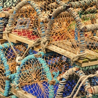 Buy canvas prints of Lobster Pots by Ray Pritchard