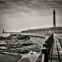 Buy canvas prints of Roker Lighthouses by Ray Pritchard