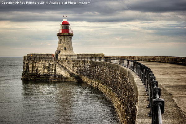 South Shields Pier and Lighthouse Picture Board by Ray Pritchard