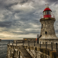 Buy canvas prints of South Shields and Tynemouth Lighthouses by Ray Pritchard