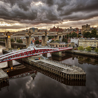 Buy canvas prints of  Sunset over the Tyne by Ray Pritchard