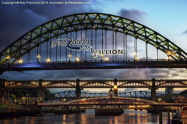  Tyne Bridge and Great North Run Million Picture Board by Ray Pritchard