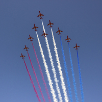 Buy canvas prints of Ten Red Arrows by Ray Pritchard