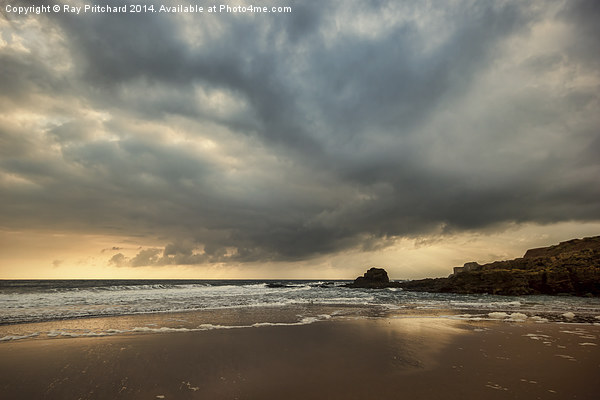  Dramatic Skies Over South Shields Beach Picture Board by Ray Pritchard