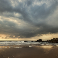 Buy canvas prints of  Dramatic Skies Over South Shields Beach by Ray Pritchard