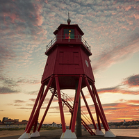 Buy canvas prints of  Herd Lighthouse at Sunset by Ray Pritchard