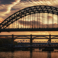 Buy canvas prints of Tyne Bridge Sunset by Ray Pritchard