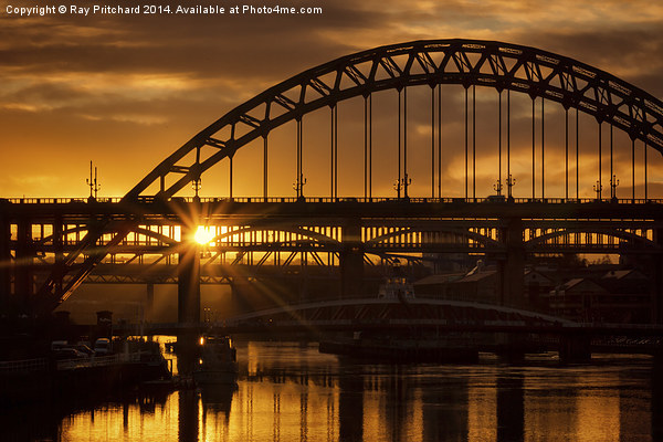  Sun Setting at Newcastle Picture Board by Ray Pritchard