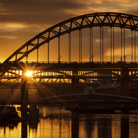 Buy canvas prints of  Sun Setting at Newcastle by Ray Pritchard