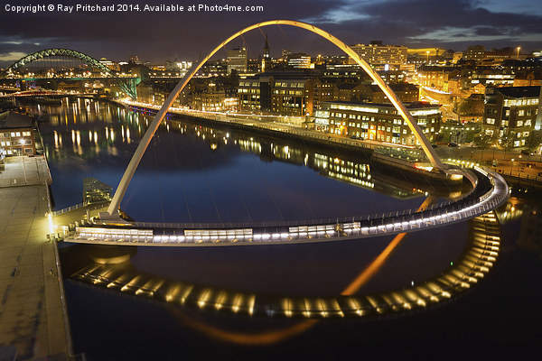  Millennium Bridge across the River Tyne Picture Board by Ray Pritchard