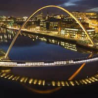 Buy canvas prints of  Millennium Bridge across the River Tyne by Ray Pritchard