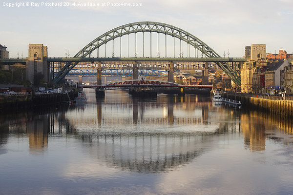 Sun On The Tyne Picture Board by Ray Pritchard