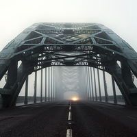 Buy canvas prints of Fog on the Tyne Bridge by Ray Pritchard