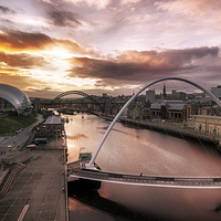 Buy canvas prints of  Panorama of Gateshead and Newcastle by Ray Pritchard
