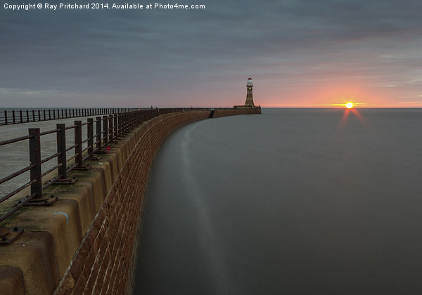  Sunrise On Roker Pier Picture Board by Ray Pritchard