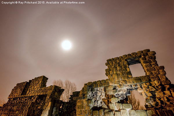  Moon Halo at St Bedes Monastery  Picture Board by Ray Pritchard