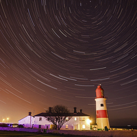 Buy canvas prints of   Souter Lighthouse Star Trails by Ray Pritchard