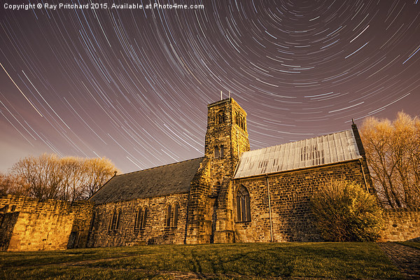    St Pauls Church with Star Trails Picture Board by Ray Pritchard