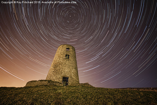  Cleadon Mill with Star Trails Picture Board by Ray Pritchard
