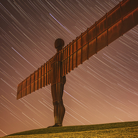 Buy canvas prints of  Angel of the North at Night by Ray Pritchard