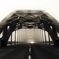Buy canvas prints of  Tyne Bridge in the Fog by Ray Pritchard