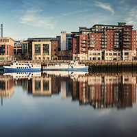 Buy canvas prints of Newcastle Quayside Panorama  by Ray Pritchard