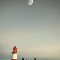 Buy canvas prints of  Souter and the Moon by Ray Pritchard