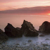 Buy canvas prints of Sunrise at Graham Sands by Ray Pritchard