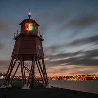 Buy canvas prints of  Herd Lighthouse after Sunset by Ray Pritchard