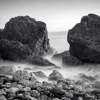 Buy canvas prints of  Waves and Rocks by Ray Pritchard