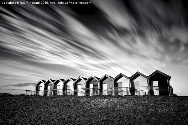Blyth Beach Huts Picture Board by Ray Pritchard