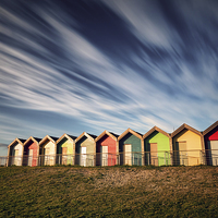 Buy canvas prints of  Blyth Beach Huts by Ray Pritchard