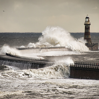 Buy canvas prints of High Seas at Roker by Ray Pritchard
