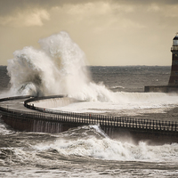 Buy canvas prints of Storm Waves at Roker by Ray Pritchard