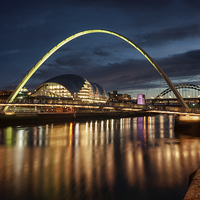Buy canvas prints of  Millennium Bridge at Newcastle by Ray Pritchard