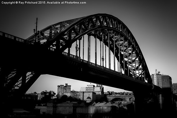 Black and White Tyne Picture Board by Ray Pritchard
