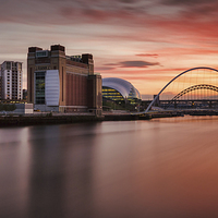 Buy canvas prints of  Sunset Over The Tyne by Ray Pritchard