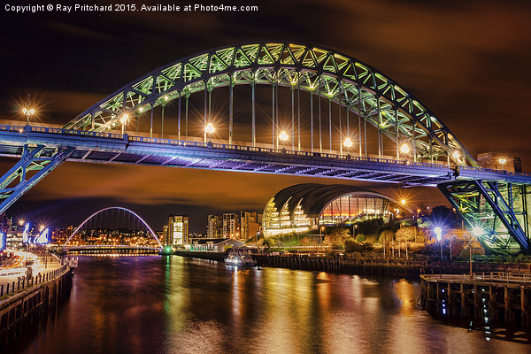 Night Tyne Picture Board by Ray Pritchard