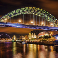 Buy canvas prints of Night Tyne by Ray Pritchard