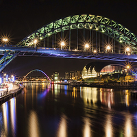 Buy canvas prints of  The Tyne Bridge at Night by Ray Pritchard