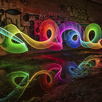 Buy canvas prints of  Jarrow Light Painting by Ray Pritchard