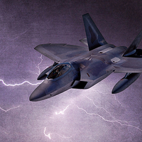 Buy canvas prints of  F22 Raptor Jet by Ray Pritchard