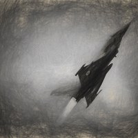 Buy canvas prints of Typhoon Digital Sketch by Ray Pritchard
