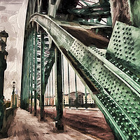 Buy canvas prints of Tyne Bridge (paint effect) by Ray Pritchard