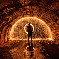 Buy canvas prints of Steel Wool Spin Deep Down by Ray Pritchard