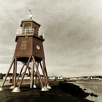 Buy canvas prints of Herd Groyne Lighthouse  by Ray Pritchard