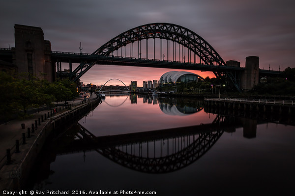 Sunrise at the Tyne Bridge Picture Board by Ray Pritchard