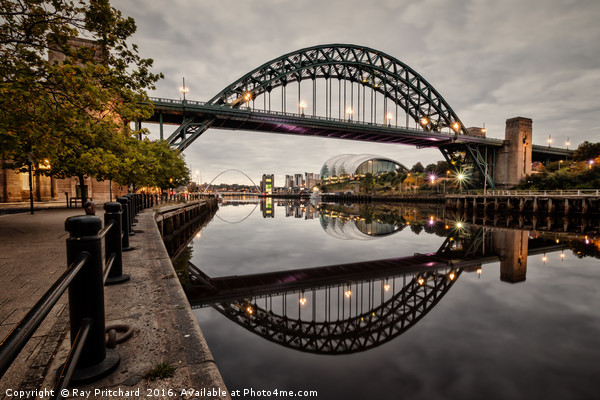 Tyne Bridge Reflections Picture Board by Ray Pritchard