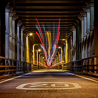 Buy canvas prints of Bus Trails on the High Level Bridge by Ray Pritchard